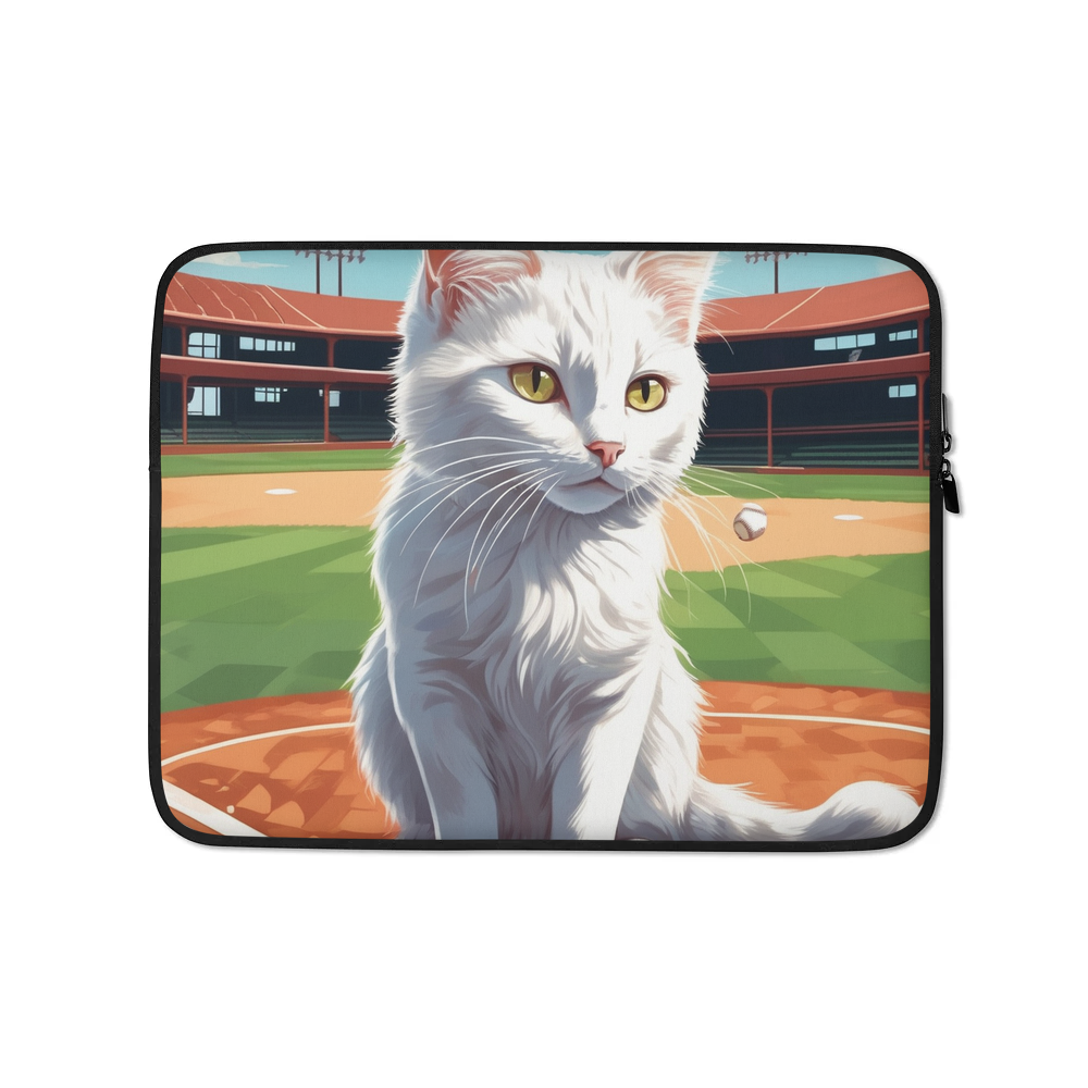 PugMug Custom White Companion Cat Laptop Sleeve