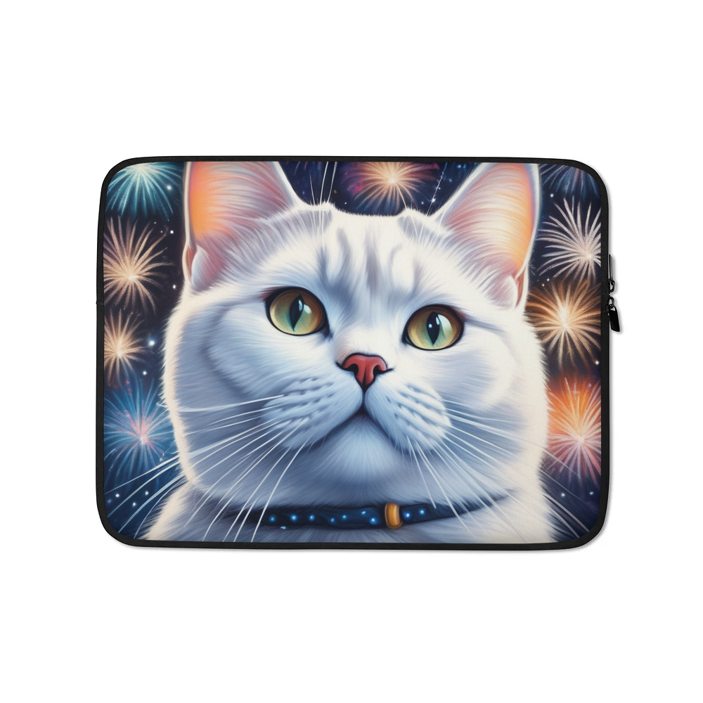 PugMug Custom White British Shorthair Cat Laptop Sleeve