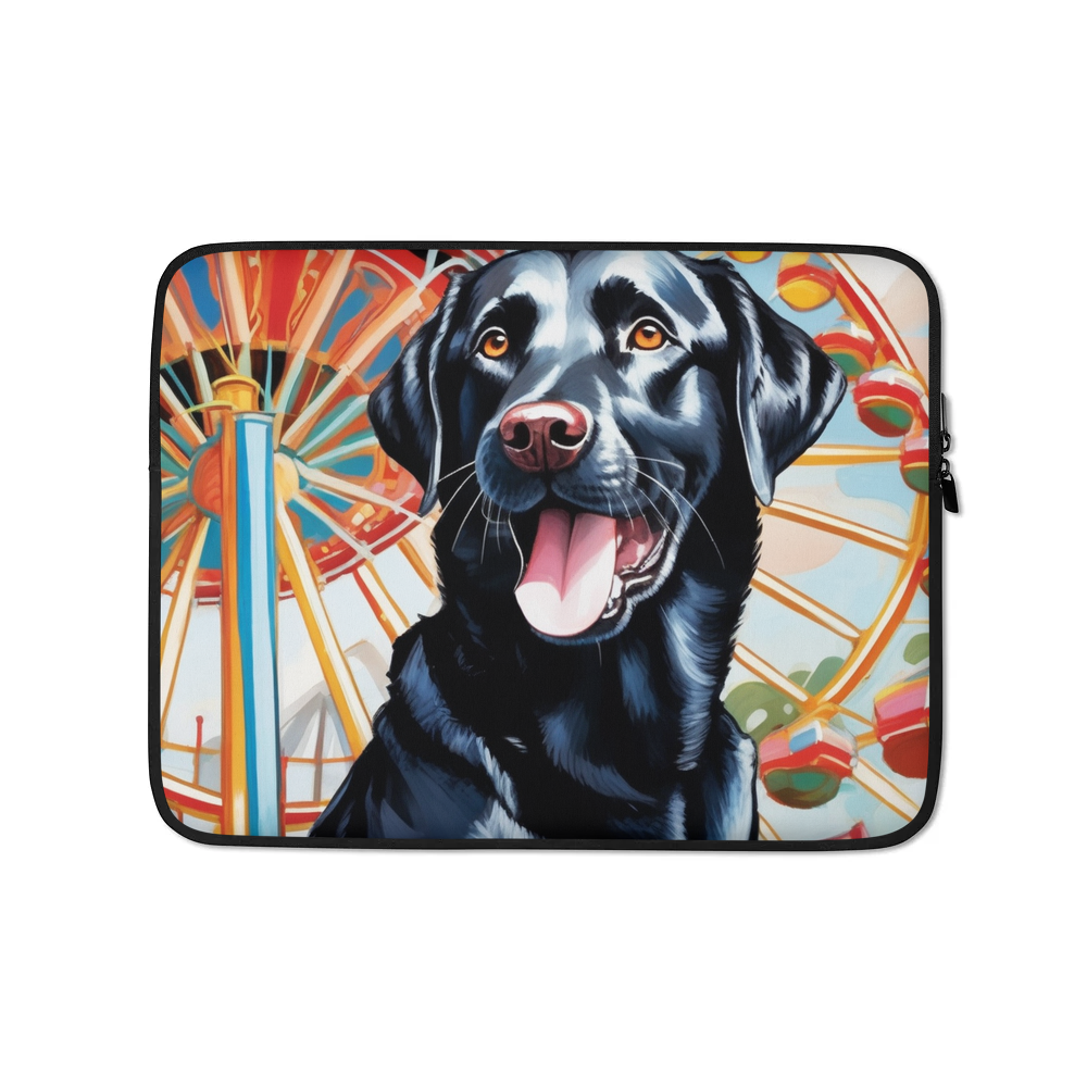 PugMug Custom Black Labrador Retriever Laptop Sleeve