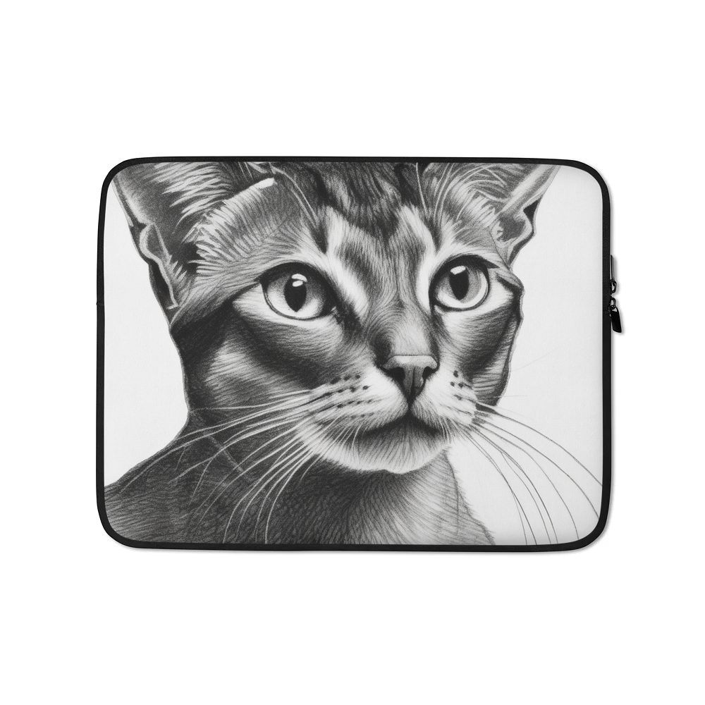 PugMug Custom Tabby Abyssinian Cat Laptop Sleeve