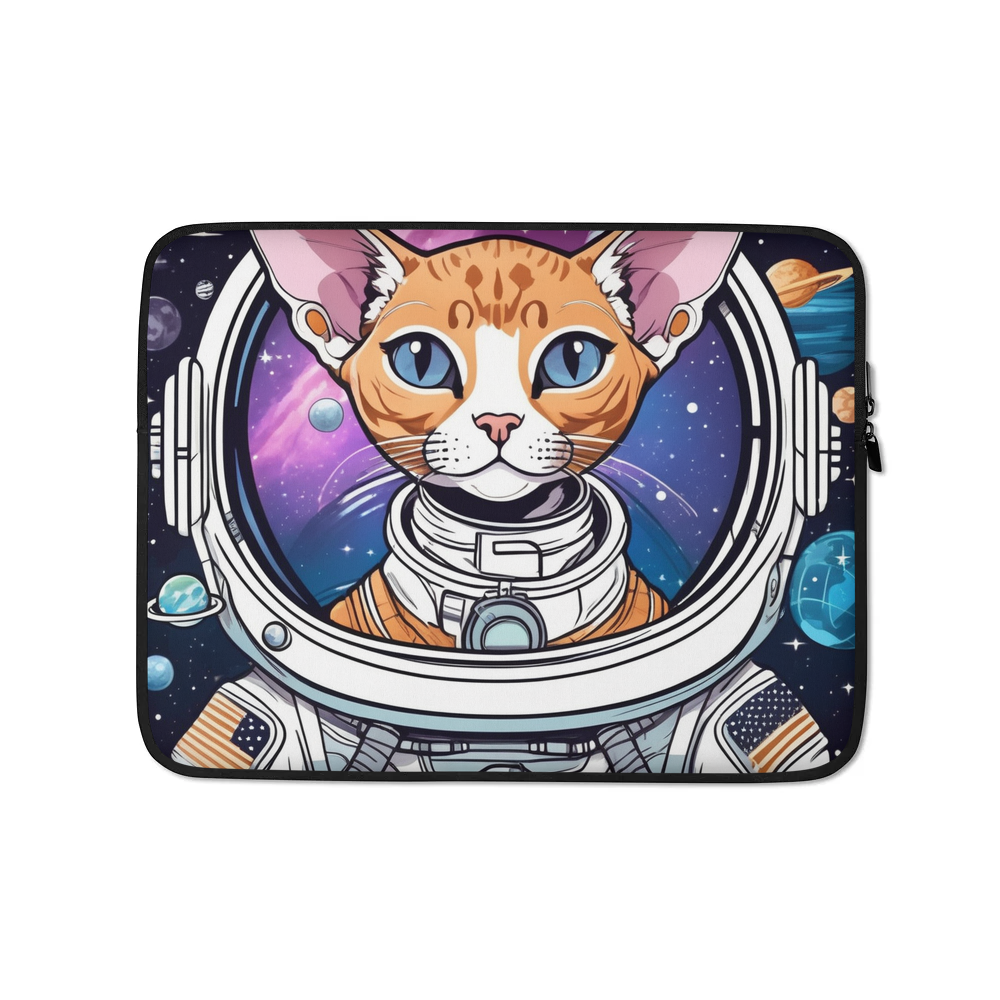 PugMug Custom Tabby Devon Rex Cat Laptop Sleeve