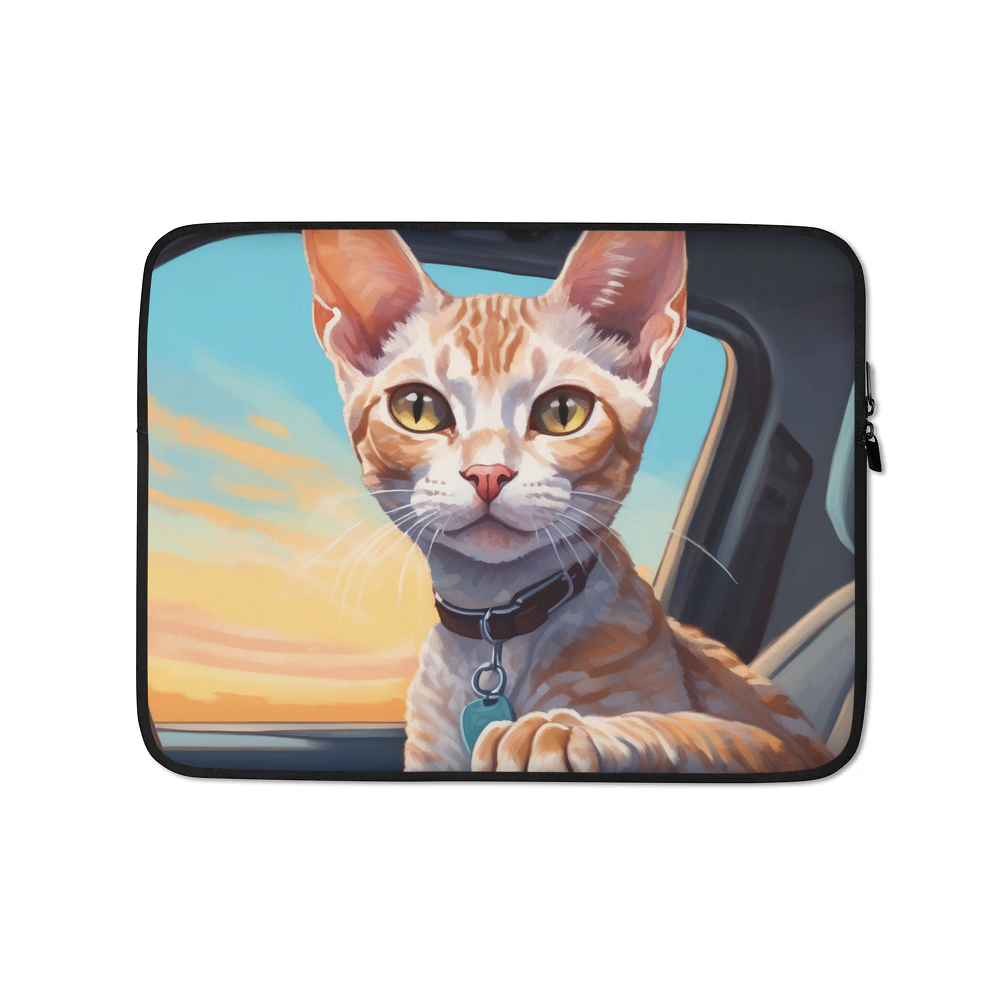 PugMug Custom Tabby Devon Rex Cat Laptop Sleeve
