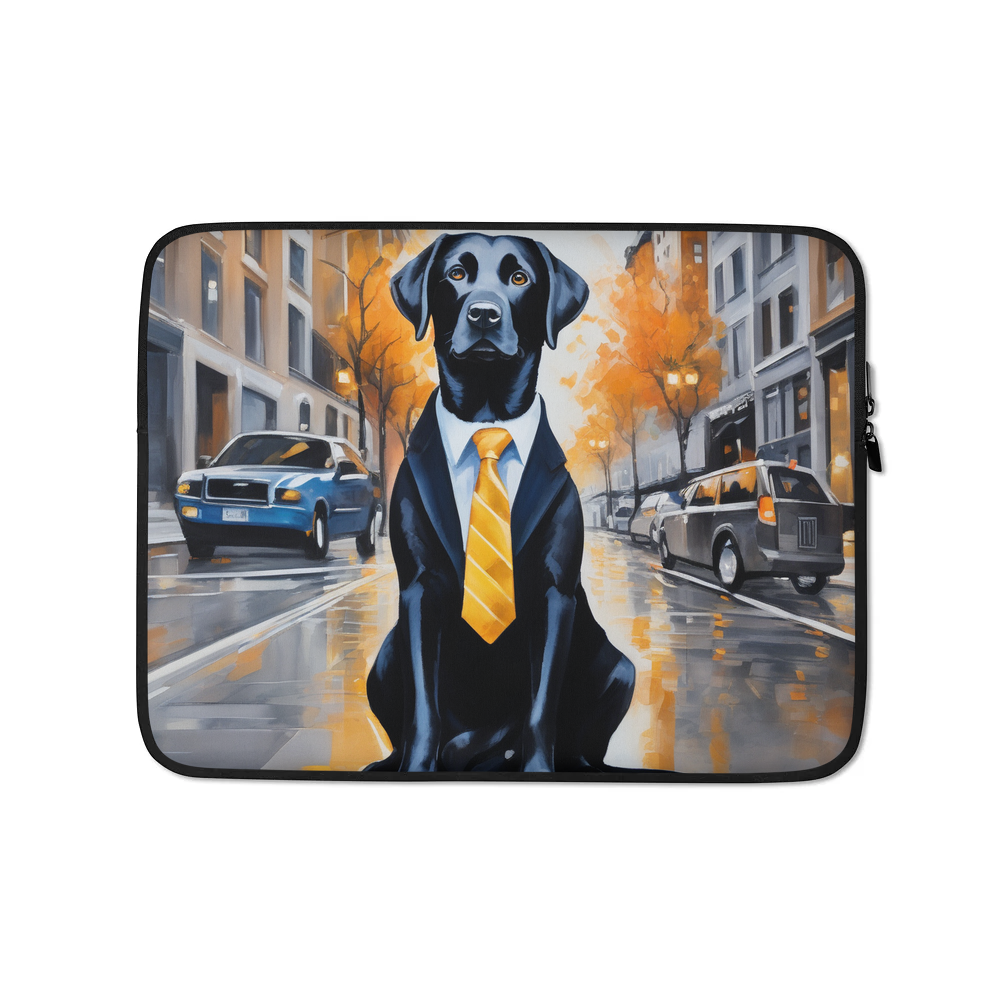PugMug Custom Black Labrador Retriever Laptop Sleeve