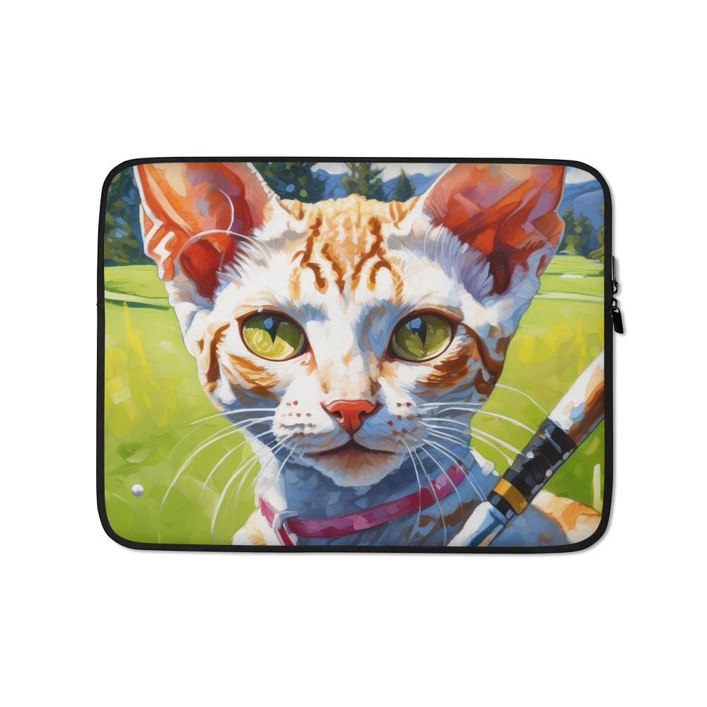 PugMug Custom Tabby Devon Rex Cat Laptop Sleeve