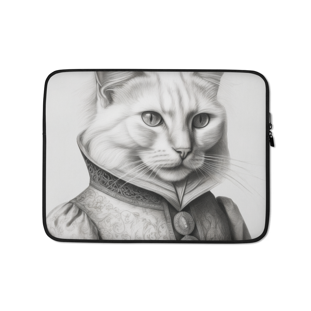 PugMug Custom White Companion Cat Laptop Sleeve