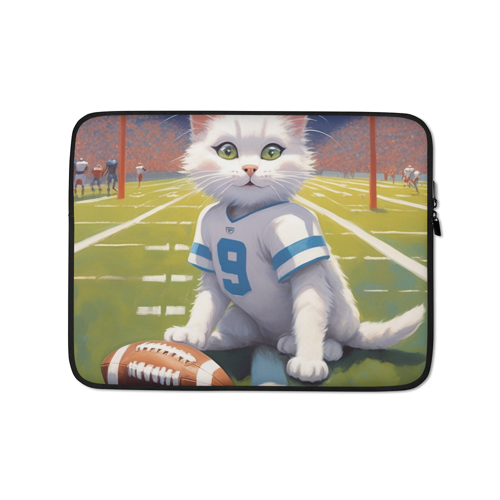 PugMug Custom White Companion Cat Laptop Sleeve