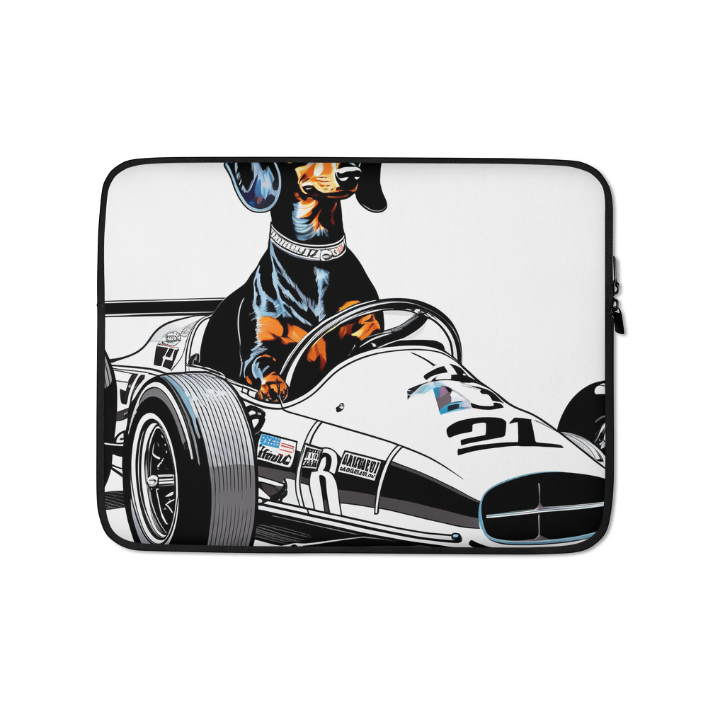 PugMug Custom Black Dachshund Laptop Sleeve
