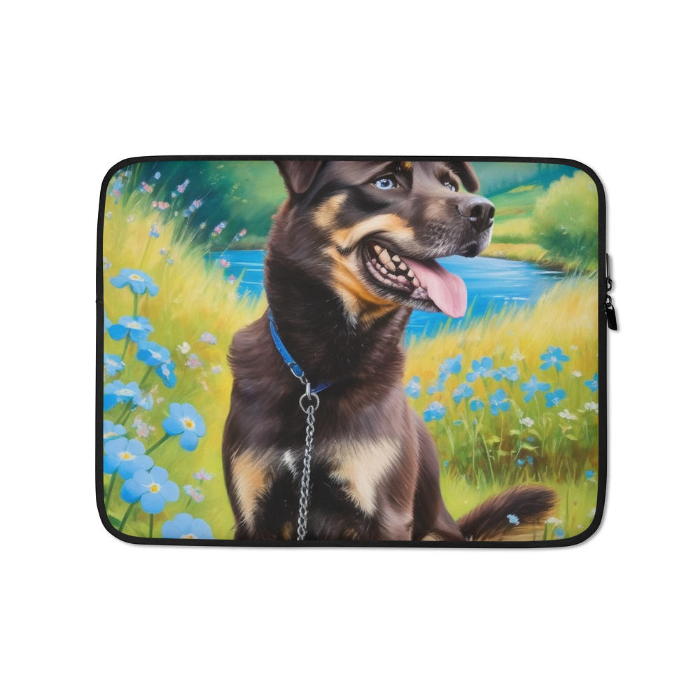 PugMug Custom Blue Laptop Sleeve