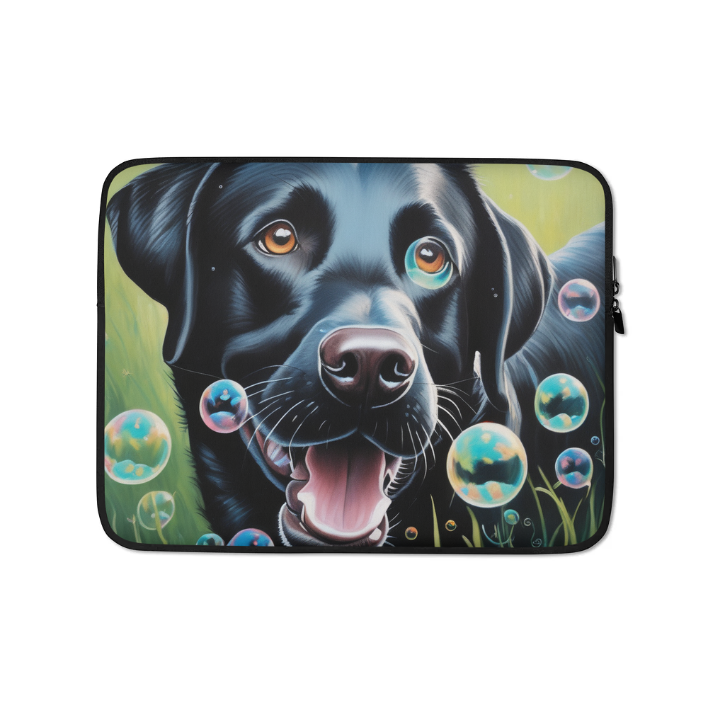 PugMug Custom Black Labrador Retriever Laptop Sleeve