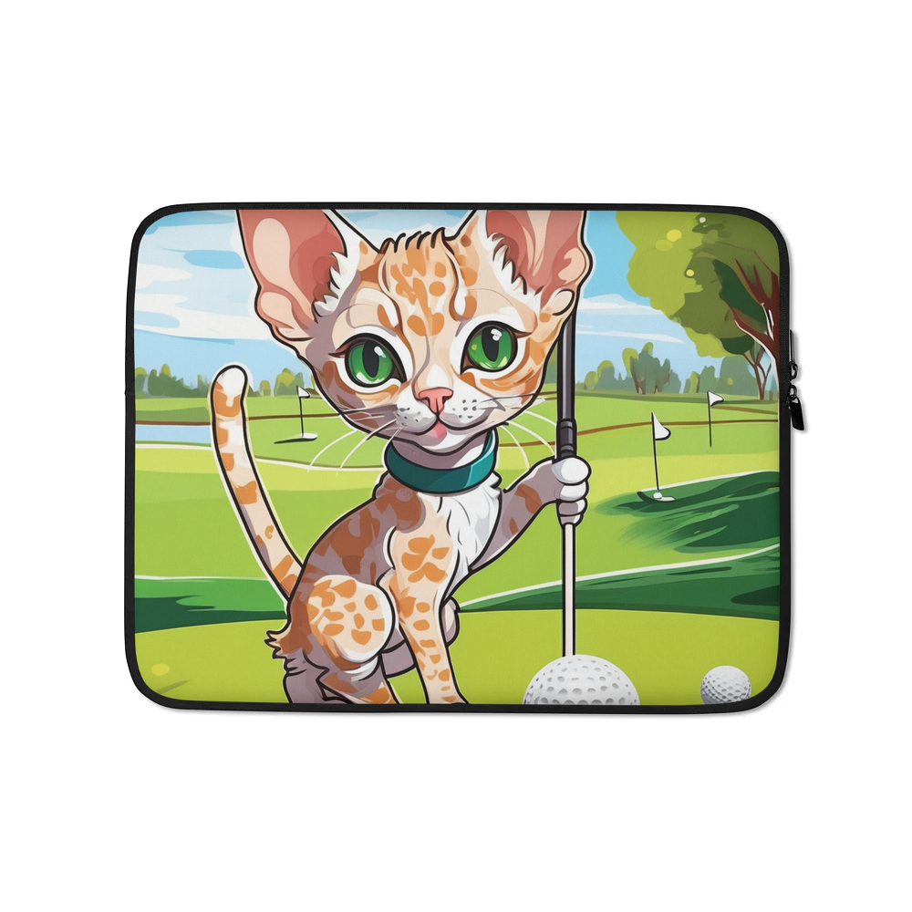 PugMug Custom Tabby Devon Rex Cat Laptop Sleeve