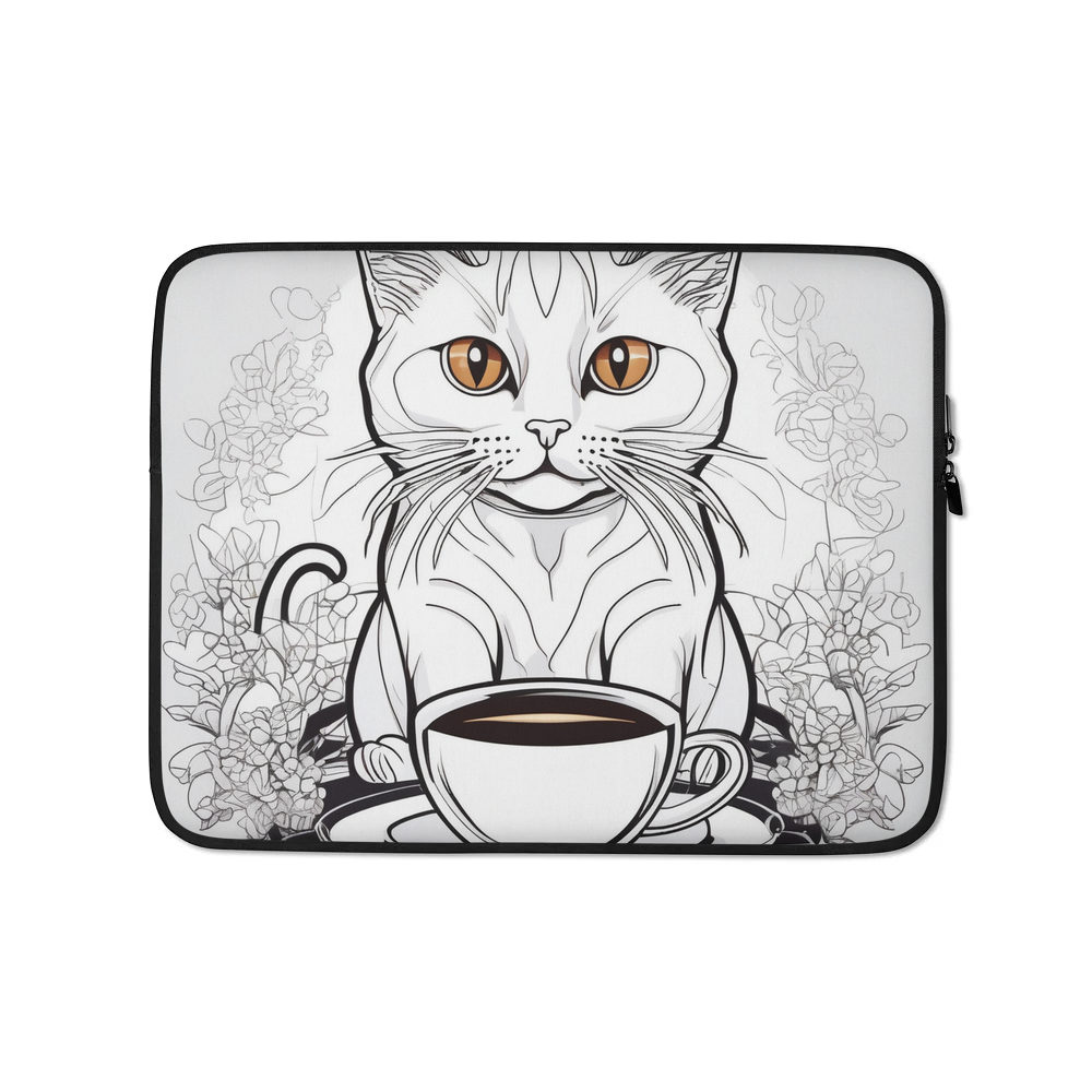 PugMug Custom White Companion Cat Laptop Sleeve