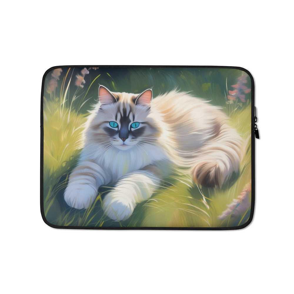 PugMug Custom Tabby Ragdoll Cat Laptop Sleeve