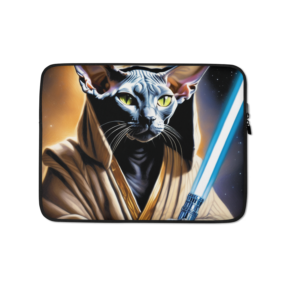 PugMug Custom Black Sphynx Cat Laptop Sleeve