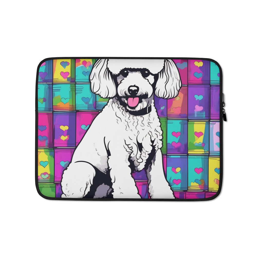 PugMug Custom White Poodle Laptop Sleeve