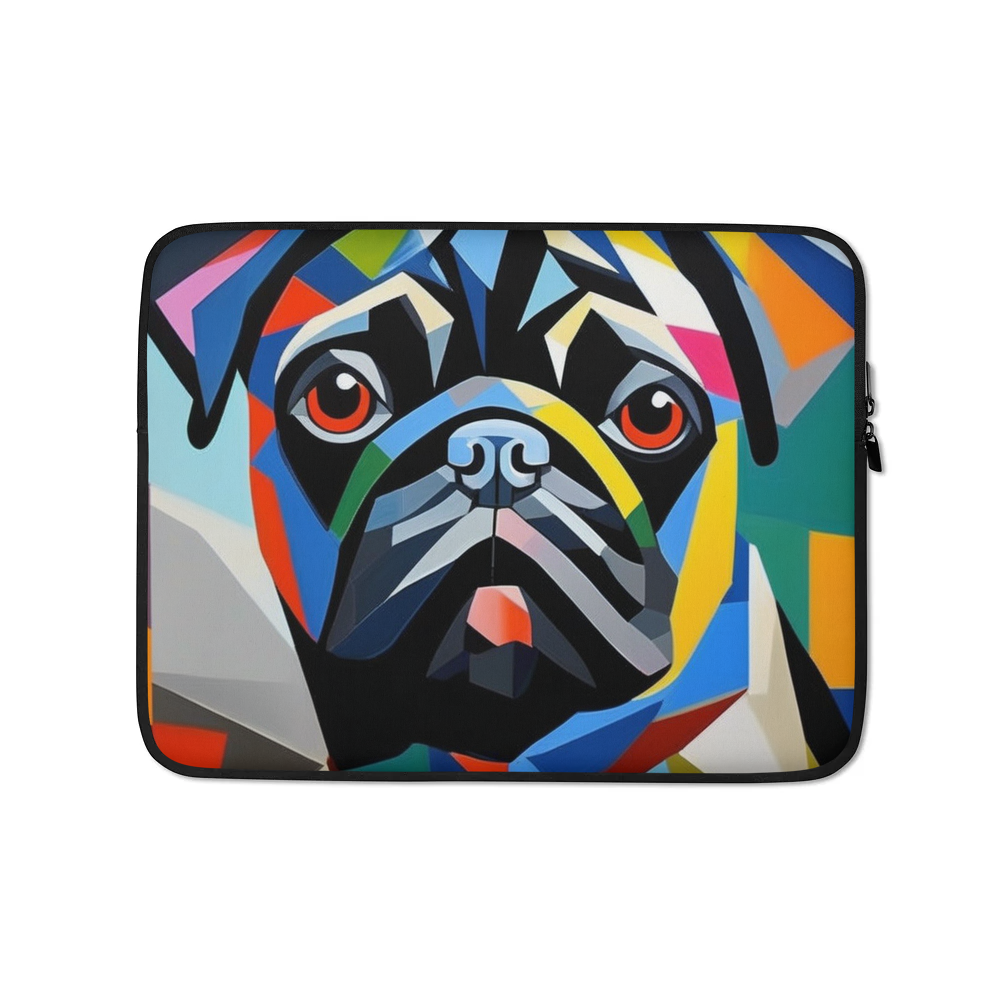 PugMug Custom Black Pug Laptop Sleeve