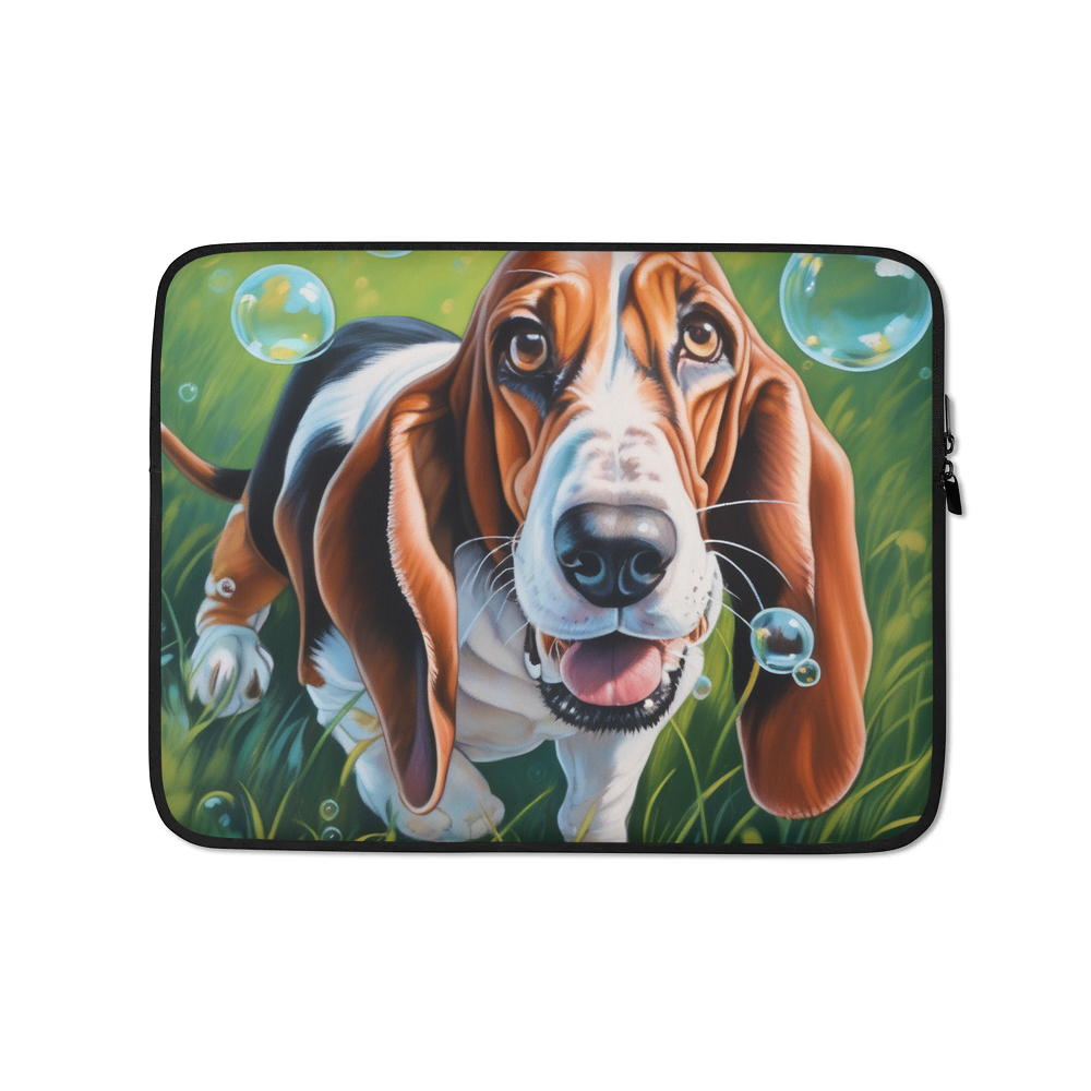 PugMug Custom Basset Hound Laptop Sleeve