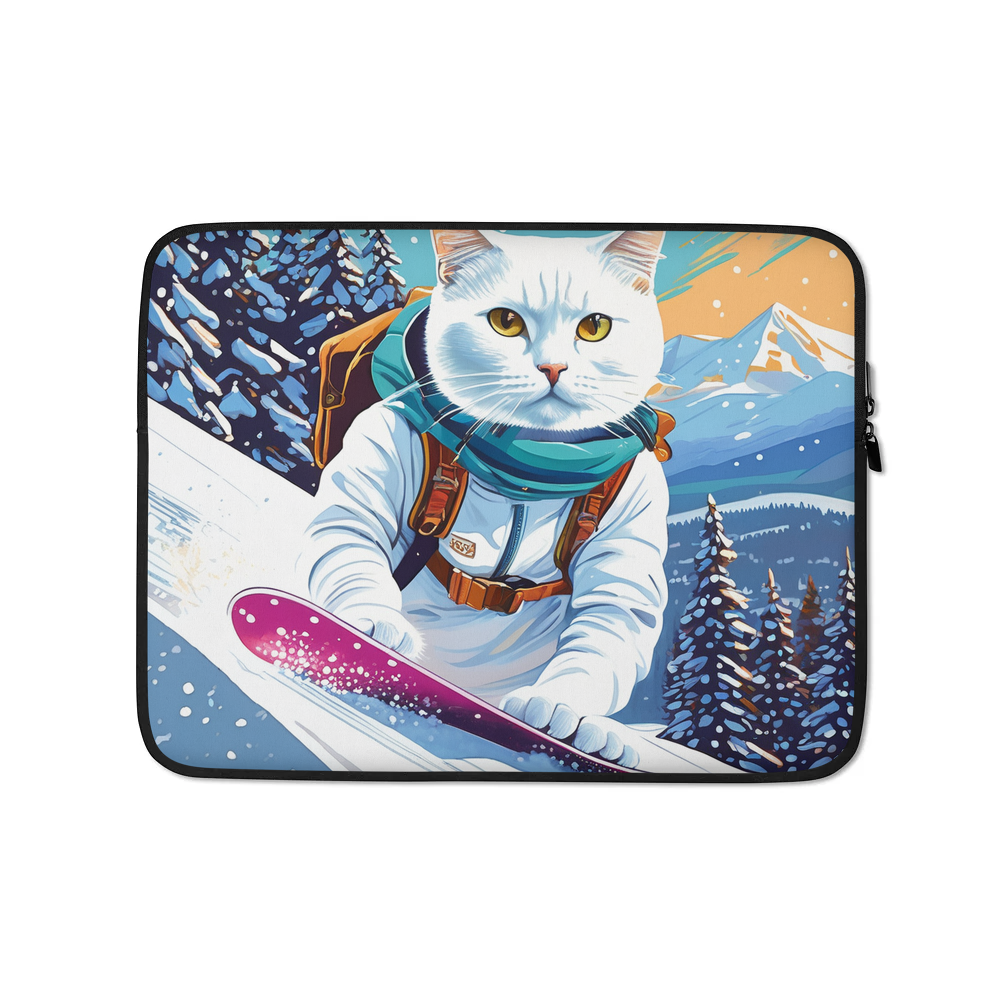 PugMug Custom White Companion Cat Laptop Sleeve