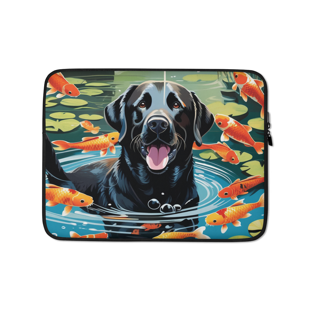 PugMug Custom Black Labrador Retriever Laptop Sleeve