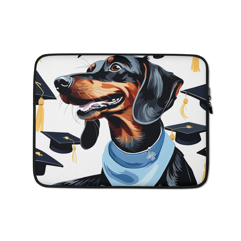 PugMug Custom Black Dachshund Laptop Sleeve