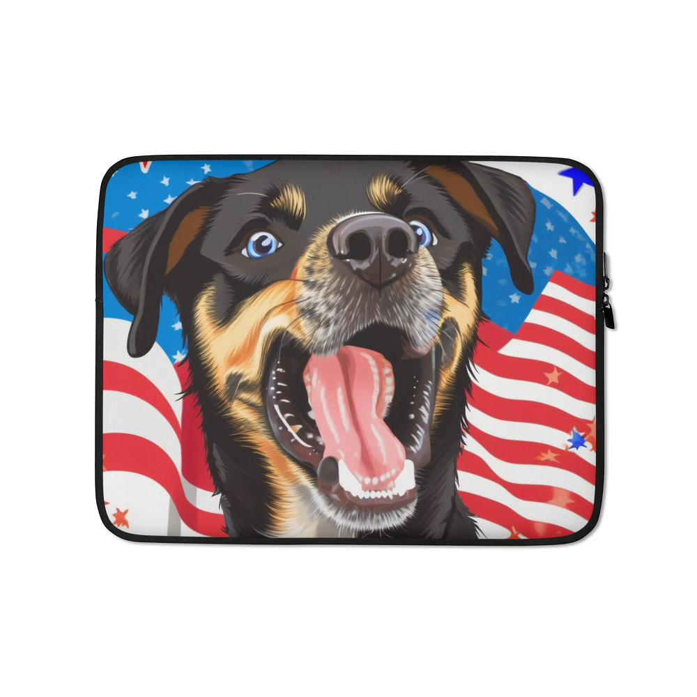 PugMug Custom Blue Laptop Sleeve