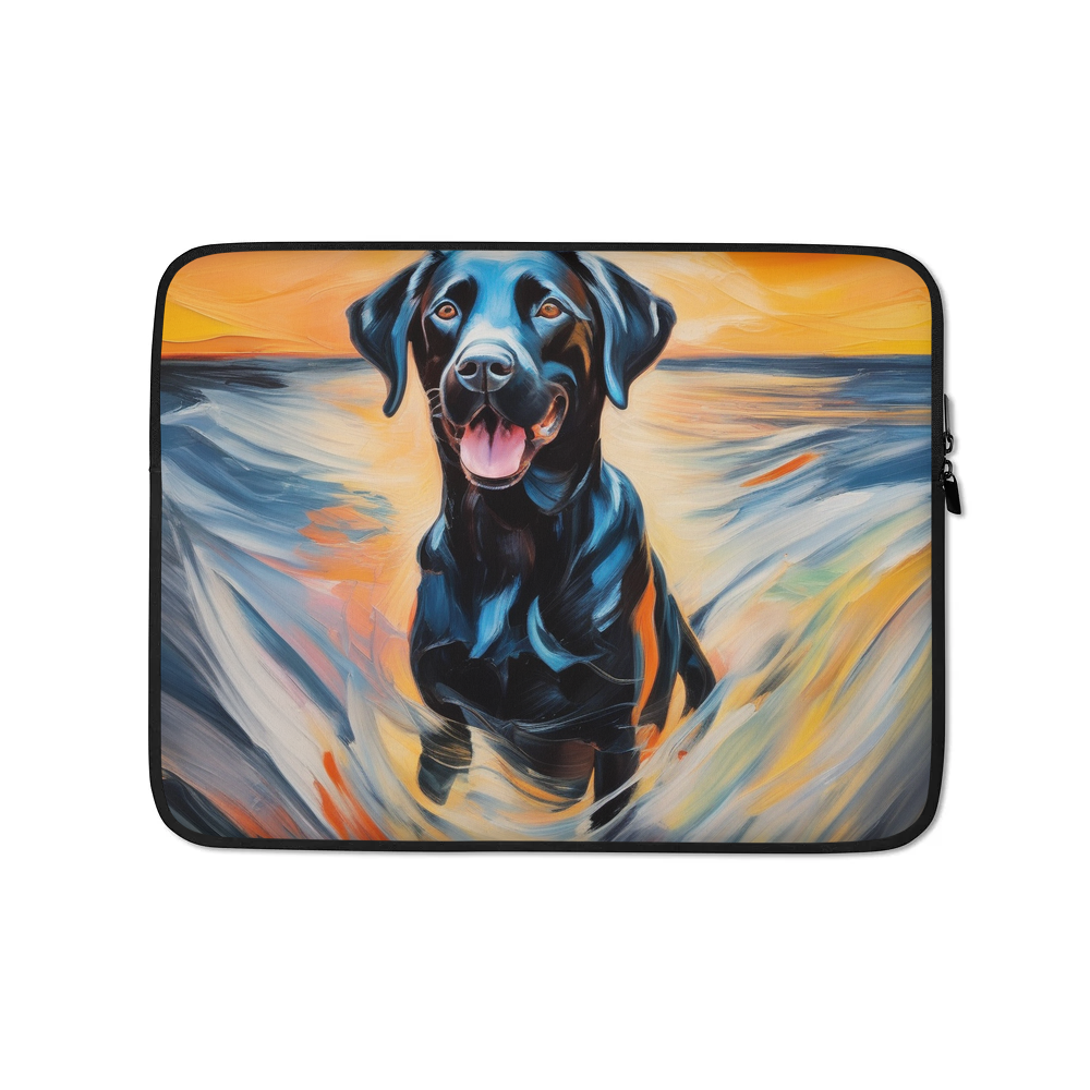 PugMug Custom Black Labrador Retriever Laptop Sleeve