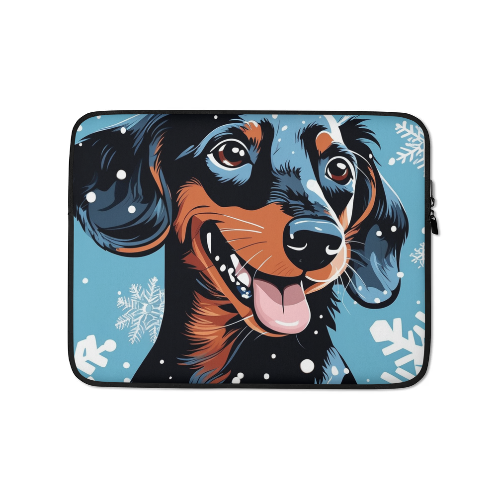PugMug Custom Black Dachshund Laptop Sleeve