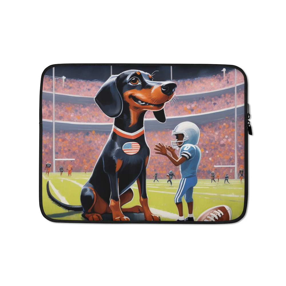PugMug Custom Black Dachshund Laptop Sleeve
