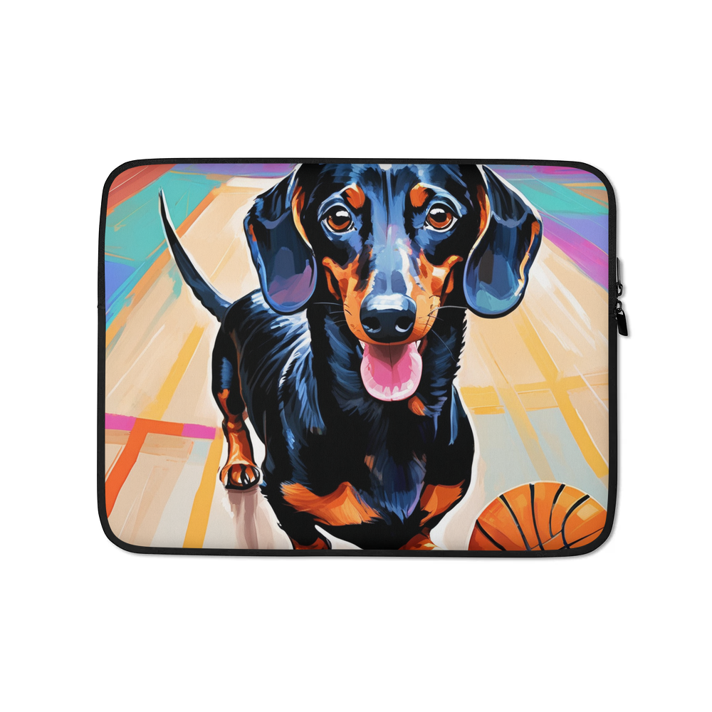 PugMug Custom Black Dachshund Laptop Sleeve