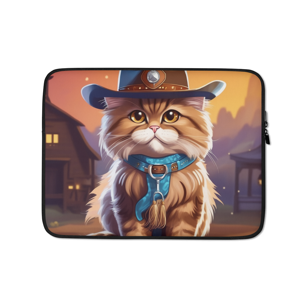 PugMug Custom Tabby Persian Cat Laptop Sleeve