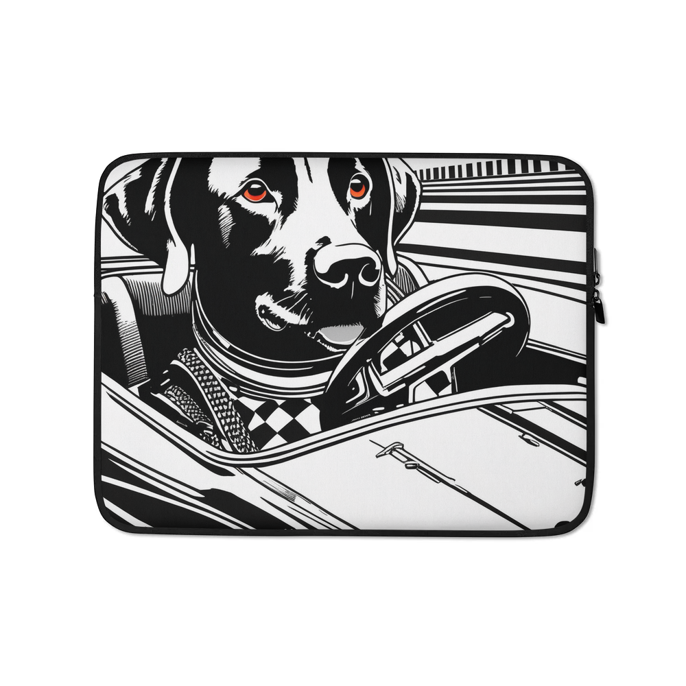 PugMug Custom Black Labrador Retriever Laptop Sleeve