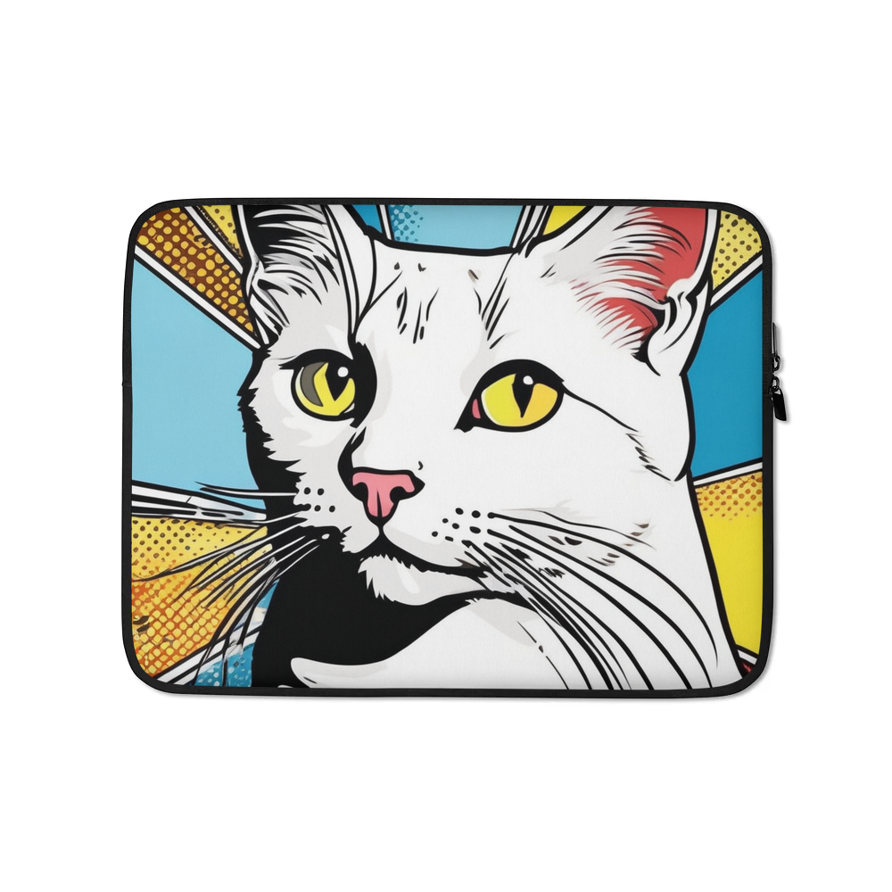 PugMug Custom White Companion Cat Laptop Sleeve