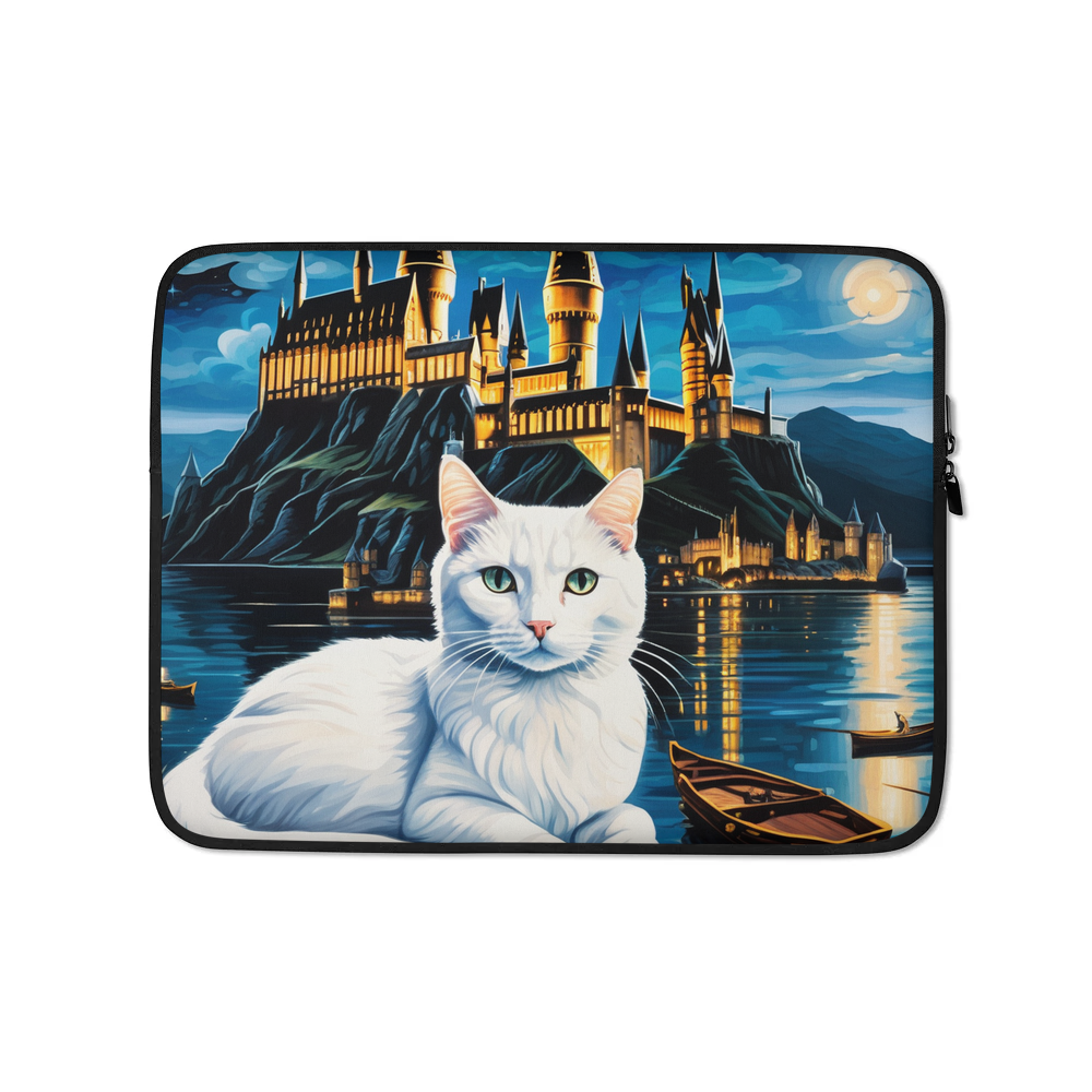 PugMug Custom White Companion Cat Laptop Sleeve