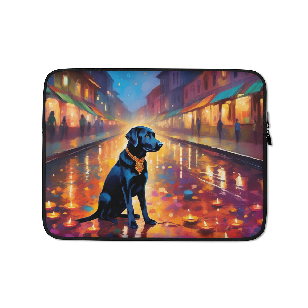 PugMug Custom Black Labrador Retriever Laptop Sleeve
