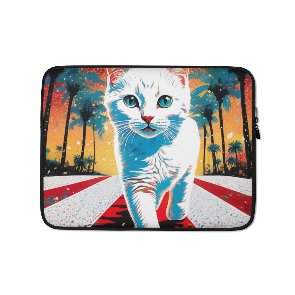 PugMug Custom White Companion Cat Laptop Sleeve