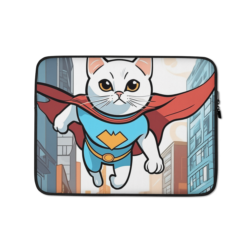 PugMug Custom White Companion Cat Laptop Sleeve