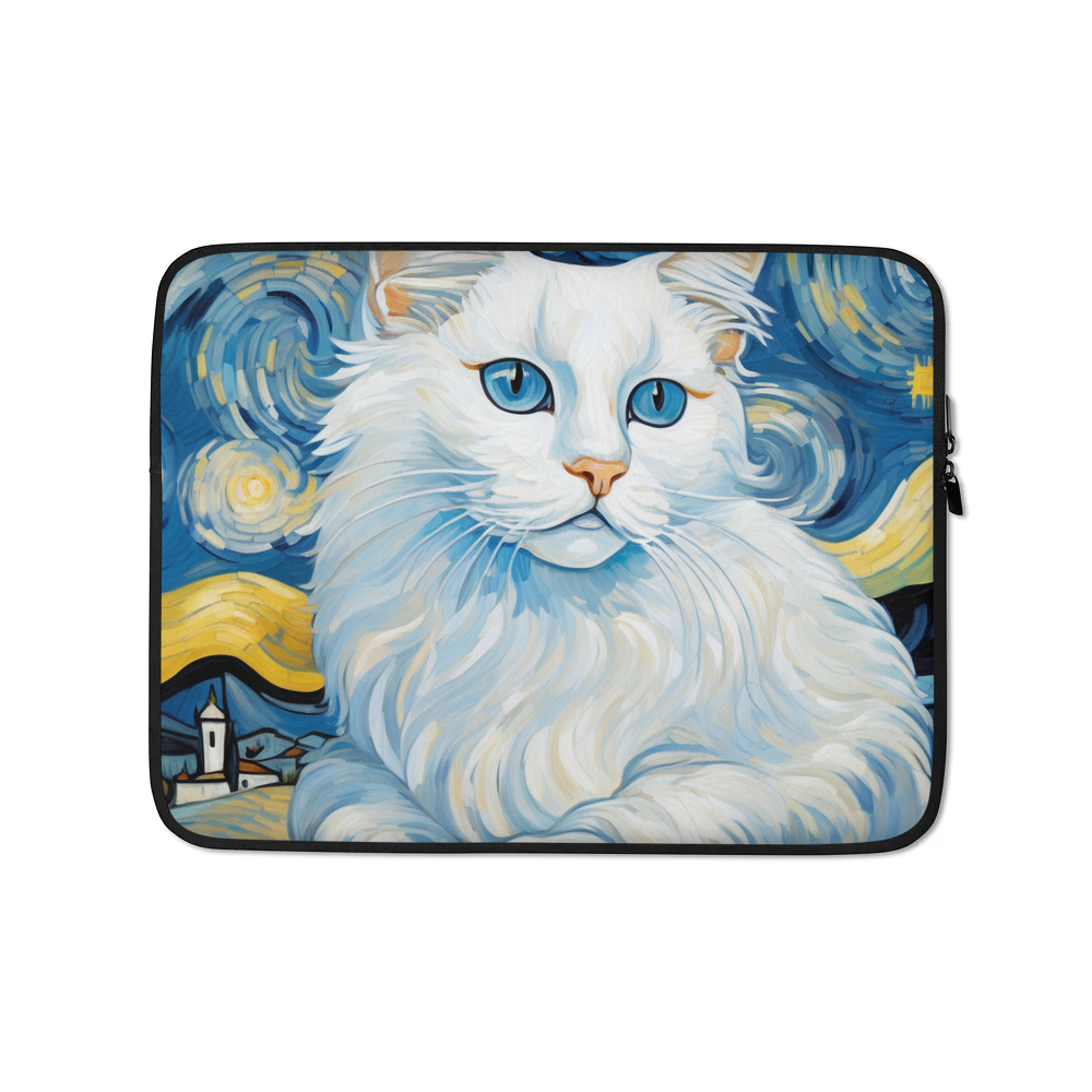 PugMug Custom White Ragdoll Cat Laptop Sleeve