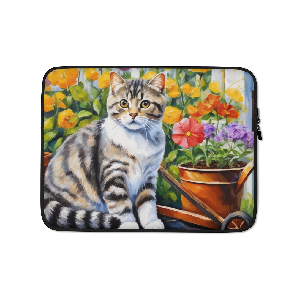 PugMug Custom Tabby Scottish Fold Cat Laptop Sleeve