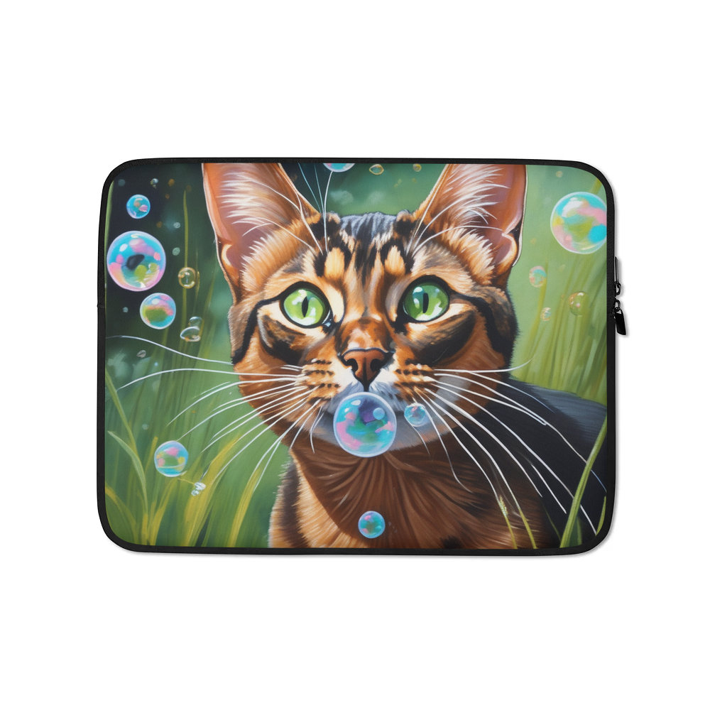 PugMug Custom Tabby Abyssinian Cat Laptop Sleeve