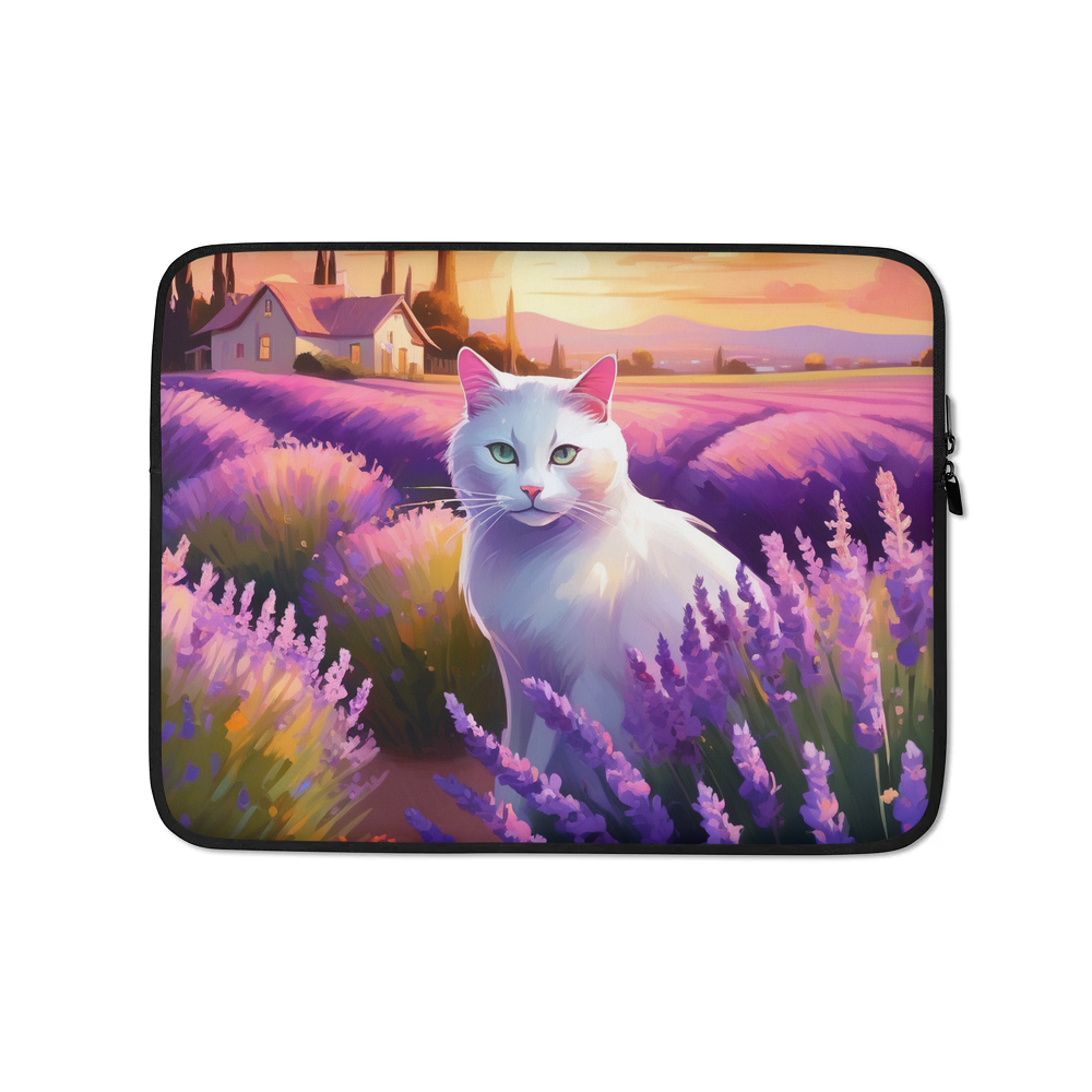PugMug Custom White Companion Cat Laptop Sleeve
