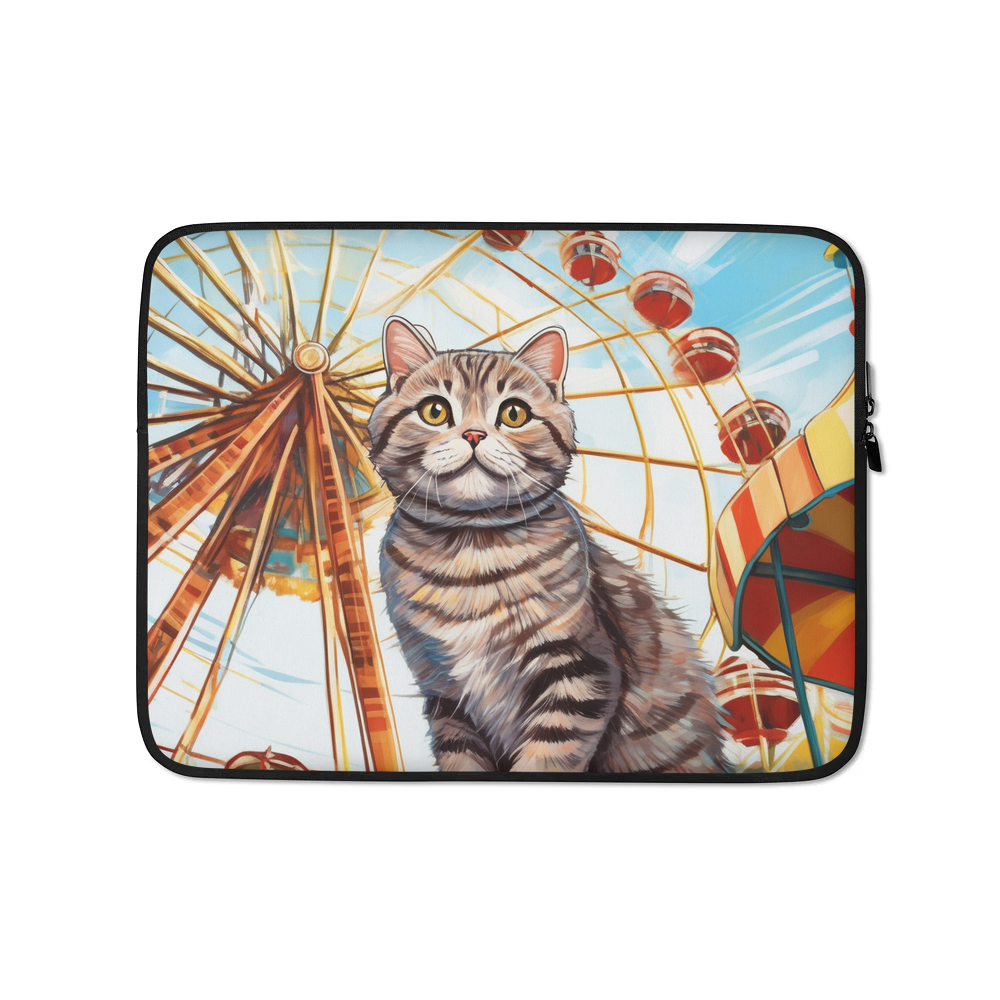 PugMug Custom Tabby Scottish Fold Cat Laptop Sleeve