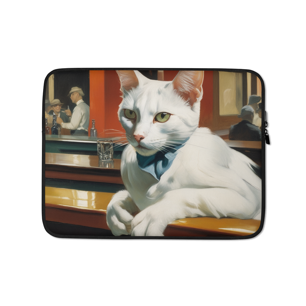 PugMug Custom White Companion Cat Laptop Sleeve