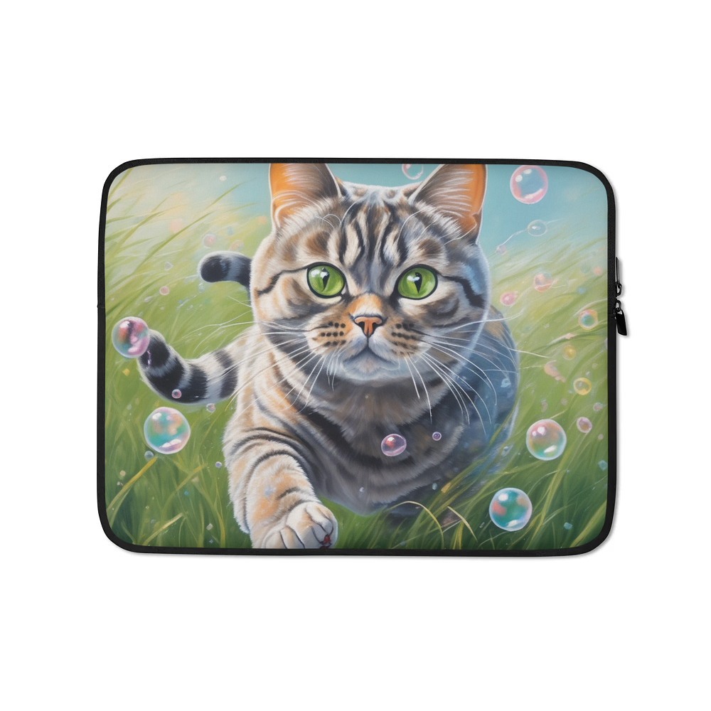 PugMug Custom Tabby British Shorthair Cat Laptop Sleeve