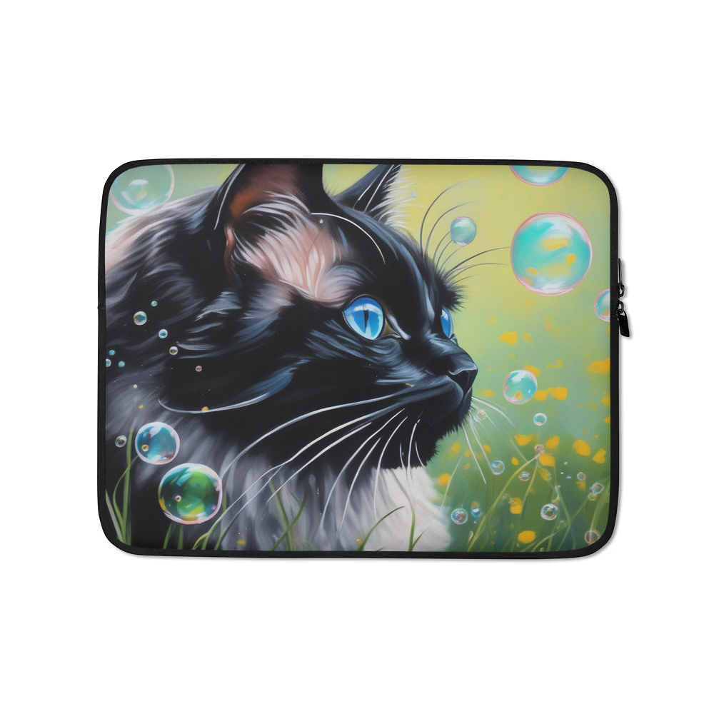 PugMug Custom Black Ragdoll Cat Laptop Sleeve