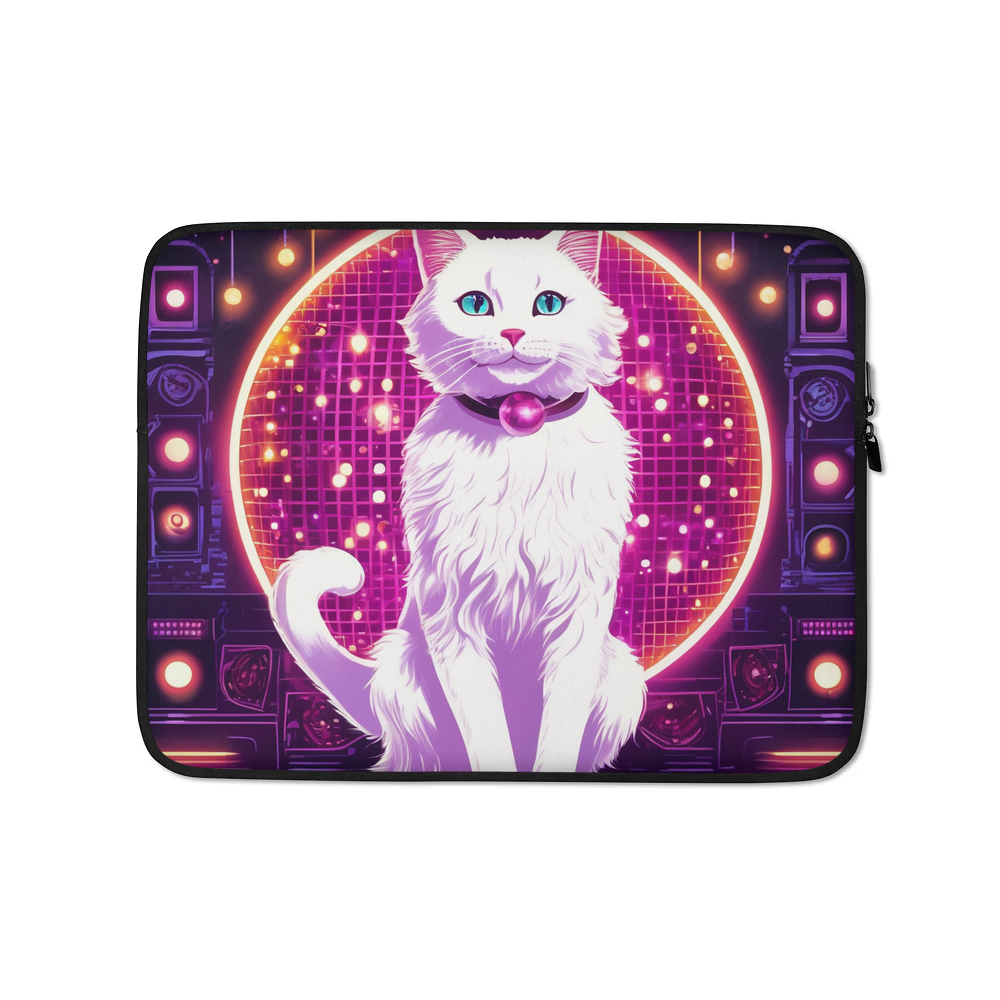 PugMug Custom White Companion Cat Laptop Sleeve