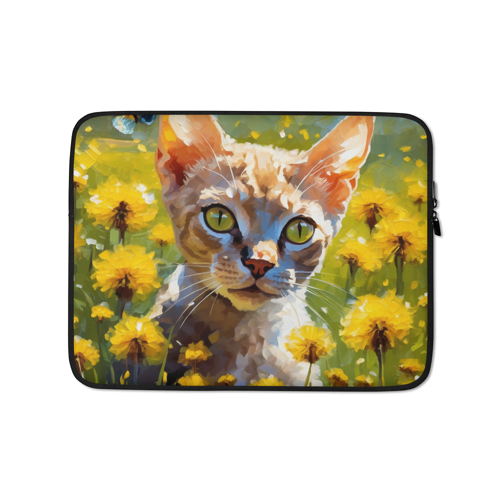 PugMug Custom Tabby Devon Rex Cat Laptop Sleeve