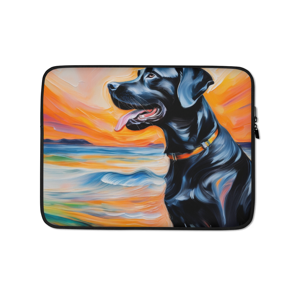 PugMug Custom Black Labrador Retriever Laptop Sleeve