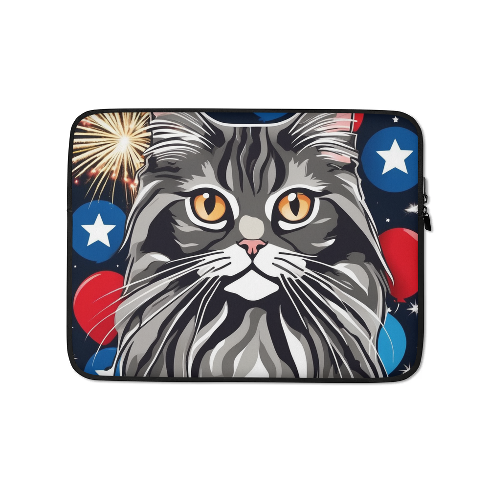 PugMug Custom Tabby Persian Cat Laptop Sleeve