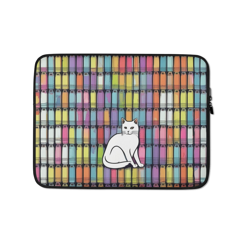 PugMug Custom White Companion Cat Laptop Sleeve