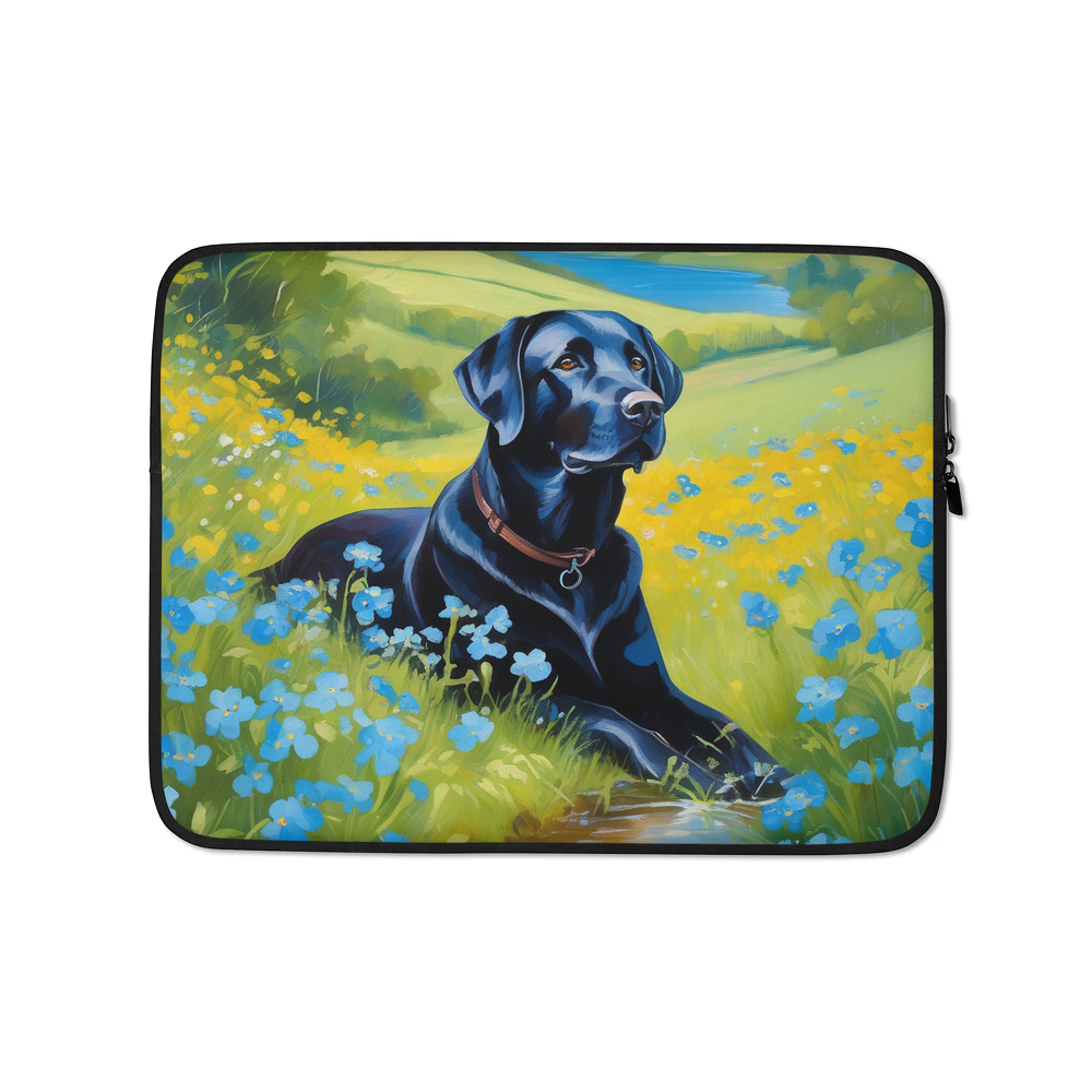 PugMug Custom Black Labrador Retriever Laptop Sleeve