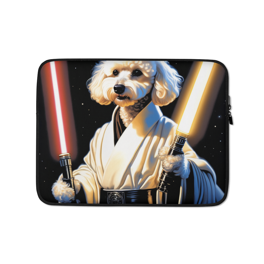 PugMug Custom White Poodle Laptop Sleeve